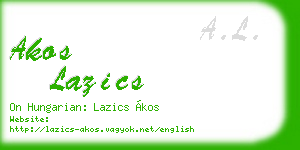 akos lazics business card