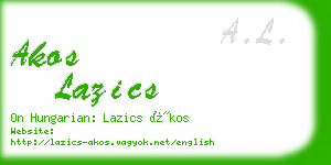 akos lazics business card